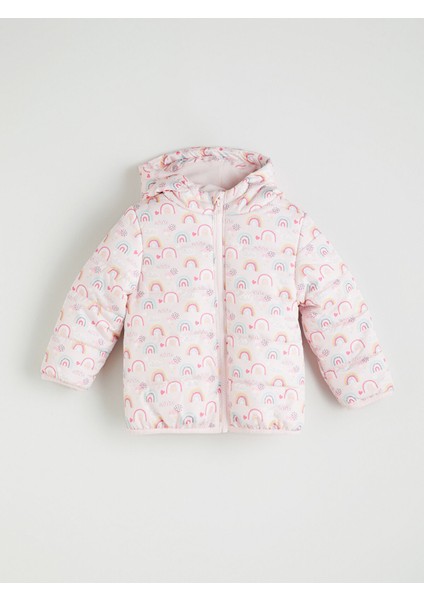 Yeni Sezon Kapüşonlu Uzun Kollu Kız Çocuk Mont
