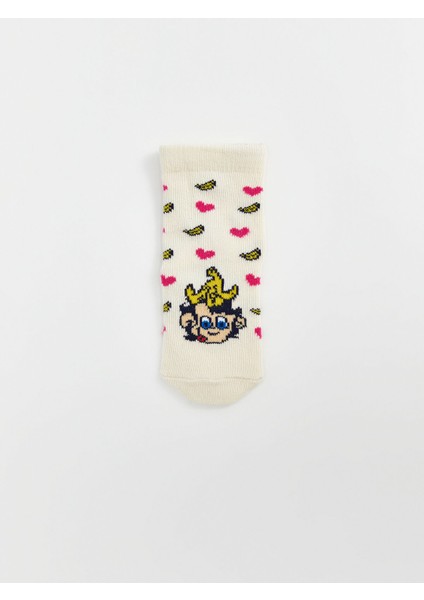 Yeni Sezon Nostaljik Maymun Baskılı Anne Bebek Soket Çorap modelleri