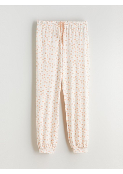 Yeni Sezon Bisiklet Yaka Çiçekli Kadın Pijama Takımı fırsatları