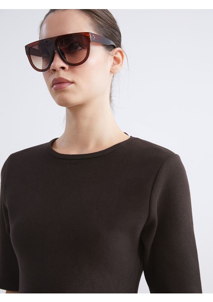 Yeni Sezon Bisiklet Yaka Peplum Kadın Triko Kazak modelleri