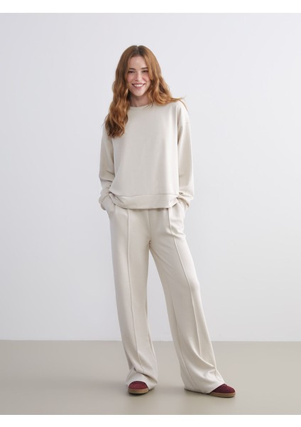 Yeni Sezon Bisiklet Yaka Oversize Kadın Sweatshirt fiyatları