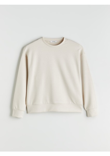 Yeni Sezon Bisiklet Yaka Oversize Kadın Sweatshirt indirimleri