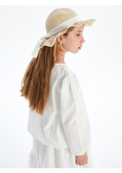Yeni Sezon Kız Çocuk Hasır Şapka