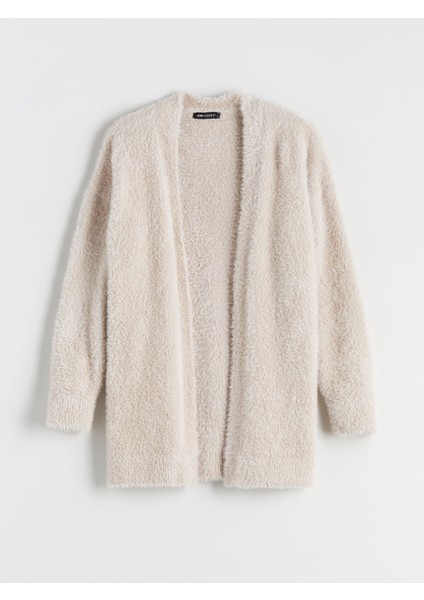 Yeni Sezon Şal Yaka Kadın Pelüş Triko Hırka indirimleri