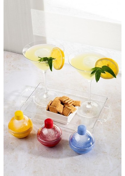 Hunili Altı Silikon Kolay Çıkabilen Küre Buz Kalıbı – 6’lı Büyük Boy Yuvarlak Buzluk, Kolay Doldurulabilir Buz Kalıbı