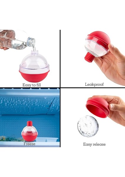 Hunili Altı Silikon Kolay Çıkabilen Küre Buz Kalıbı – 6’lı Büyük Boy Yuvarlak Buzluk, Kolay Doldurulabilir Buz Kalıbı modelleri