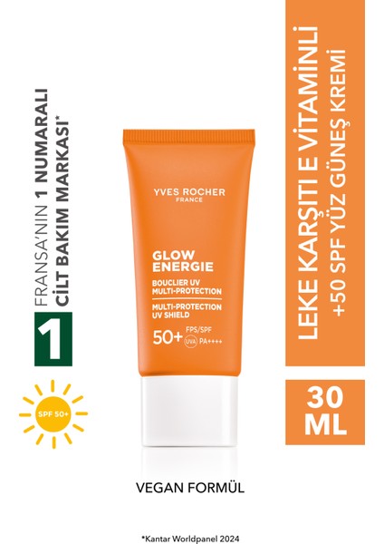 Leke Karışıtı 50 Spf Yüz Güneş Kremi- E Vitamin- Işıtı Veren Antioksidan Kompleks Glow Energie 30ML