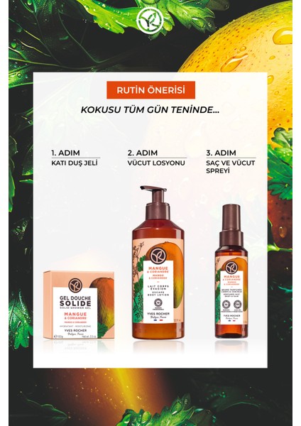 Katı Duş Jeli - Nemlendirici Canlandırıcı Mango Kişniş-SLS,SLES İçermez,Vegan-100gr