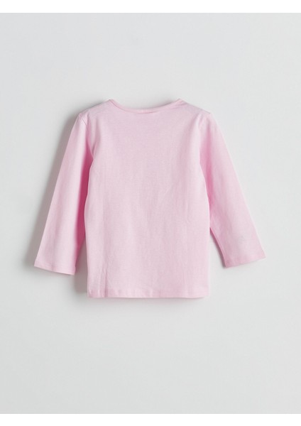 Yeni Sezon Bisiklet Yaka Baskılı Kız Çocuk Pijama Üst fiyatları