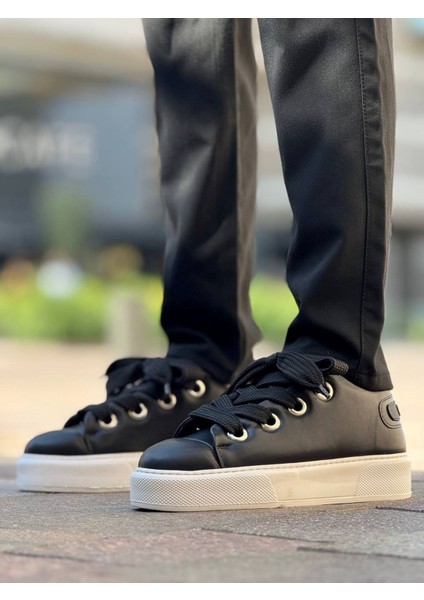 Anjelino Premium Erkek Günlük Sneaker Siyah Beyaz