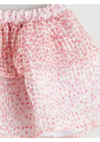 Yeni Sezon Beli Lastikli Çiçekli Kız Çocuk Etek modelleri