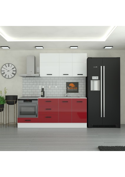 205 cm Mutfak Dolabı Mdf Kapak Tezgah Dahil YRKN205 101
