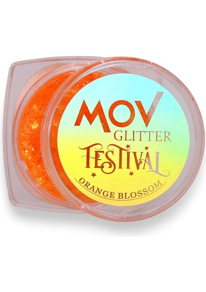 Krem Glitter Festival No:7 Orange Blossom – Turuncu-Altın Işıltılı Krem Glitter – Yüz & Vücut Parlaklığı