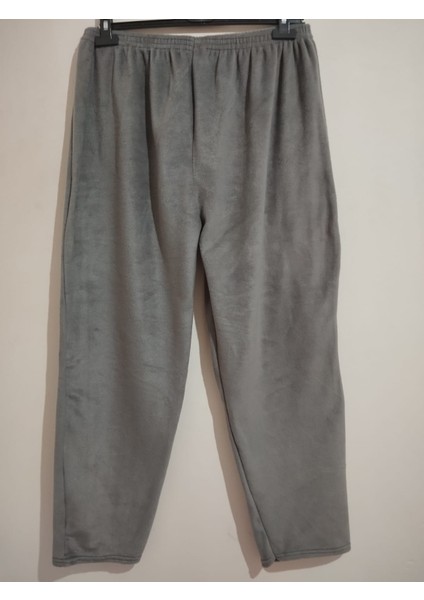 Kışlık, Çok Kalın, Standart Beden, Unisex, Düz Paça Traşlı Polar, Pantolon