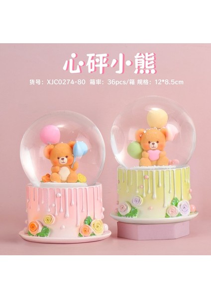 Işıklı Müzikli Orta Boy Kar Küresi Model 18