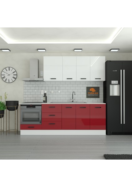 235 cm Mutfak Dolabı Mdf Kapak Tezgah Dahil YRKN235 101