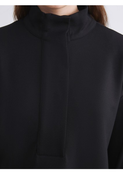 Yeni Sezon Dik Yaka Oversize Kadın Sweatshirt Tunik modelleri