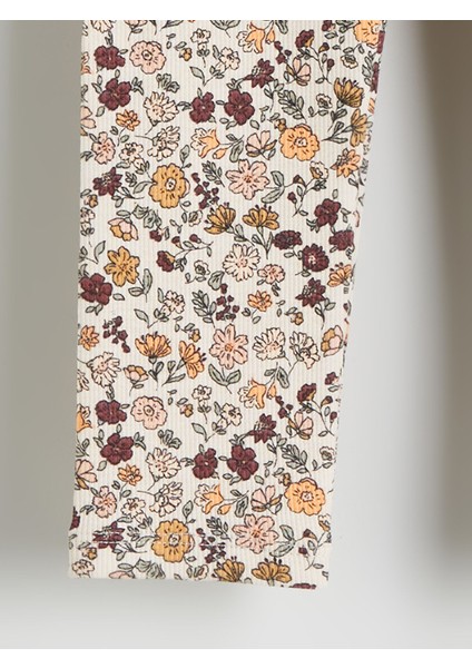 Yeni Sezon Beli Lastikli Çiçekli Kız Çocuk Tayt fırsatları