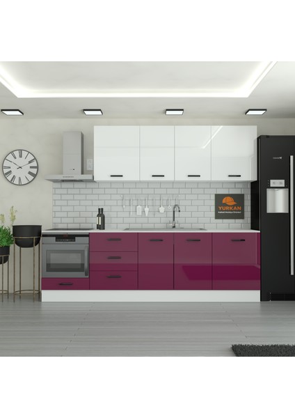 270 cm Mutfak Dolabı Mdf Kapak Tezgah Dahil YRKN270 102