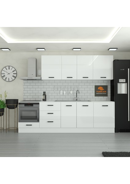 280 cm Mutfak Dolabı Mdf Kapak Tezgah Dahil YRKN280 97