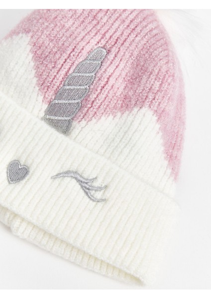 Yeni Sezon Ponpon Detaylı Kız Çocuk Atkı Bere ve Eldiven fırsatları