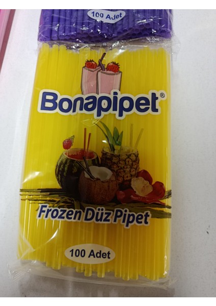 Plastik Düz Pipet 100 Ad