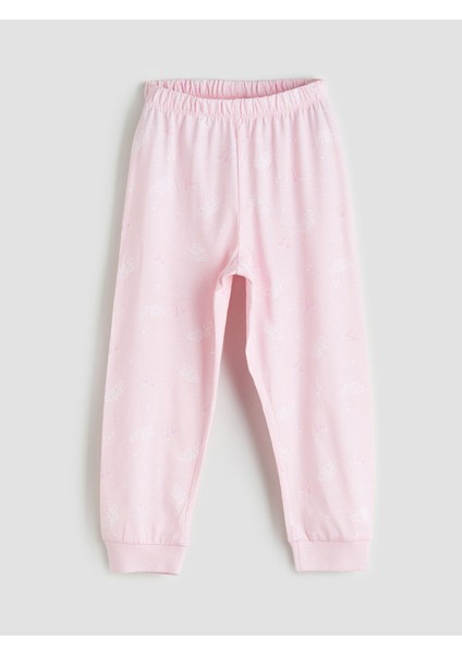 Yeni Sezon Beli Lastikli Baskılı Kız Çocuk Pijama Alt