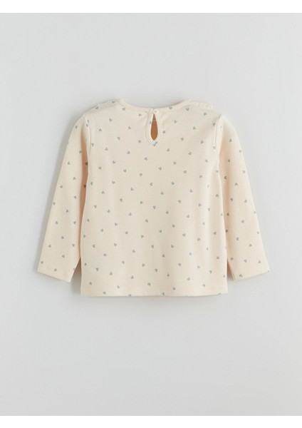 Yeni Sezon Bebe Yaka Kalp Baskılı Kız Çocuk Bluz modelleri