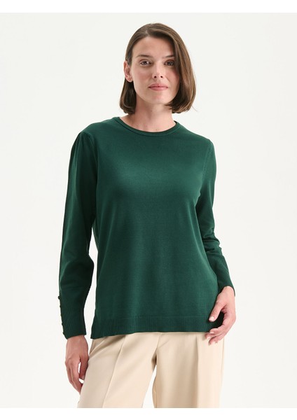 Yeni Sezon Bisiklet Yaka Kadın Triko Kazak