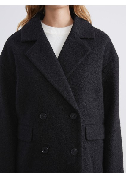 Yeni Sezon Kruvaze Yaka Oversize Kadın Kaşe Kaban modelleri