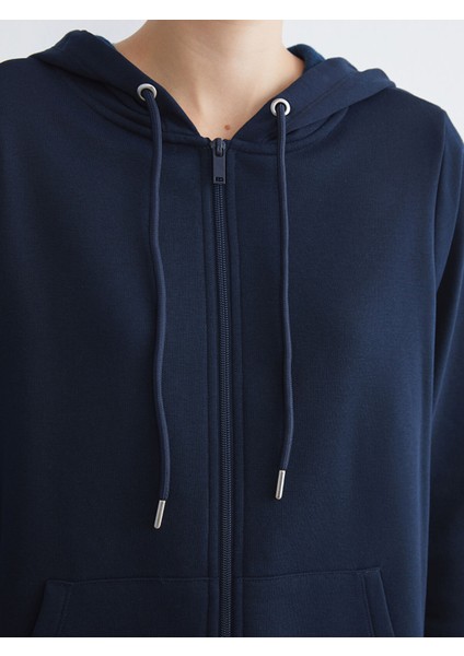Yeni Sezon Kapüşonlu Kadın Fermuarlı Sweatshirt modelleri