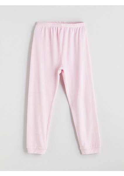 Yeni Sezon Bisiklet Yaka Kadife Kız Çocuk Pijama Takımı indirimleri