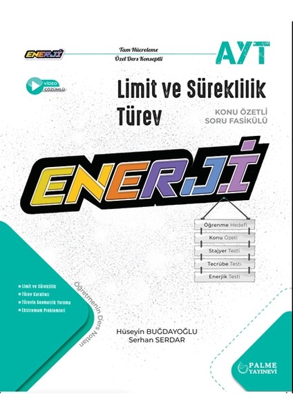 Palme Yayıncılık Enerji Limit Türev Süreklilik Soru Fasikülleri Yeni