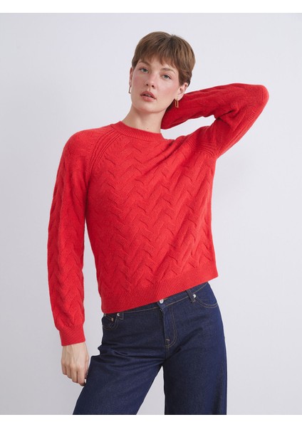 Yeni Sezon Bisiklet Yaka Kendinden Desenli Kadın Triko Kazak fiyatları