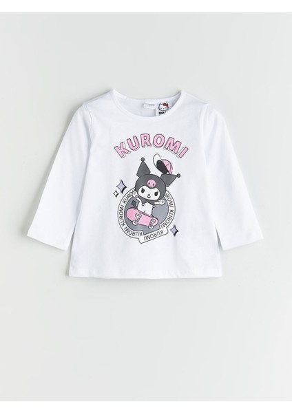 Yeni Sezon Bisiklet Yaka Kuromi Baskılı Kız Çocuk Pijama Takımı fırsatları