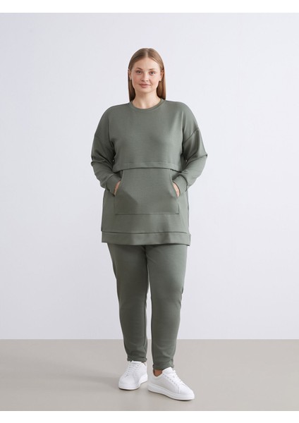 Yeni Sezon Bisiklet Yaka Kadın Sweatshirt Tunik fiyatları