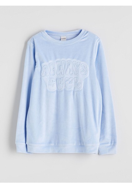 Yeni Sezon Bisiklet Yaka Kadife Kız Çocuk Pijama Takımı fiyatları