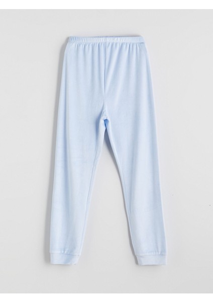 Yeni Sezon Bisiklet Yaka Kadife Kız Çocuk Pijama Takımı indirimleri