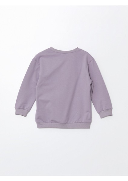 Yeni Sezon Bisiklet Yaka Uzun Kollu Baskılı Kız Bebek Sweatshirt indirimleri
