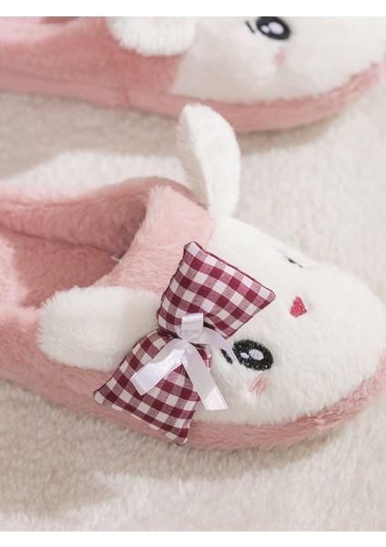 Yeni Sezon Tavşan Figürlü Pelüş Kadın Ev Terliği modelleri
