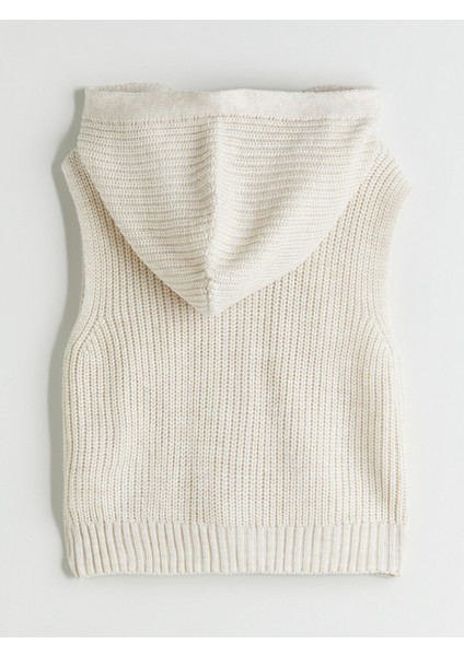 Yeni Sezon Kapüşonlu Kız Çocuk Triko Yelek modelleri