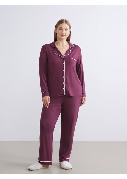 Yeni Sezon Gömlek Yaka Kadın Pijama Takımı fiyatları