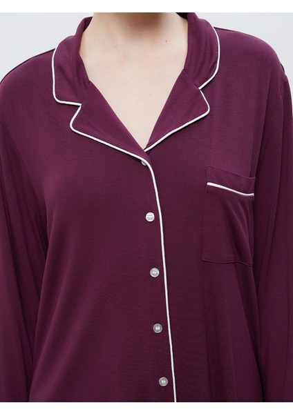 Yeni Sezon Gömlek Yaka Kadın Pijama Takımı fırsatları