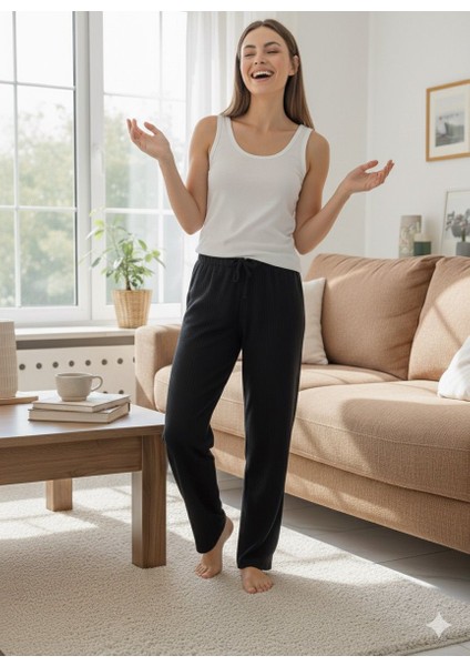 Kadın Fittilli Interlok Pijama Altı fırsatları