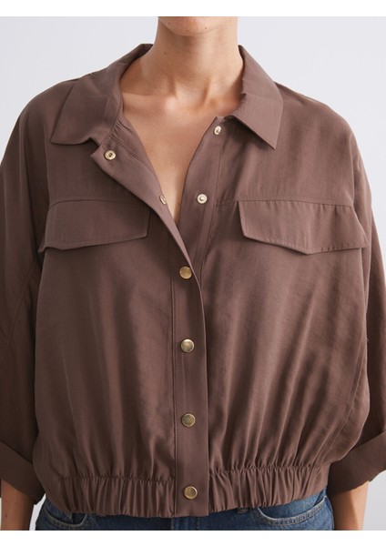 Yeni Sezon Modal Karışımlı Oversize Kadın Gömlek modelleri