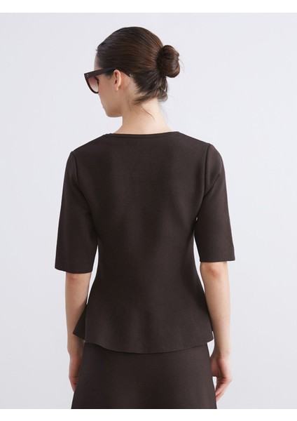 Yeni Sezon Bisiklet Yaka Peplum Kadın Triko Kazak fırsatları