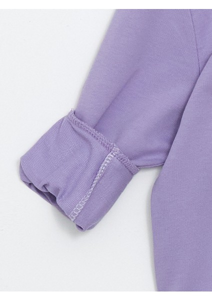 Yeni Sezon Bisiklet Yaka Baskılı Kız Bebek Sweatshirt modelleri