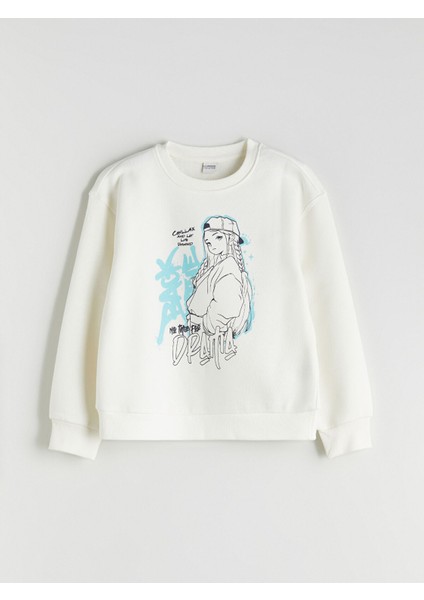 Yeni Sezon Bisiklet Yaka Kız Çocuk Sweatshirt 2'li fiyatları