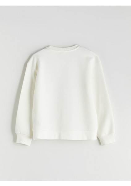 Yeni Sezon Bisiklet Yaka Kız Çocuk Sweatshirt 2'li fırsatları