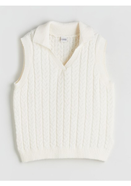 Yeni Sezon Polo Yaka Kız Çocuk Triko Süveter